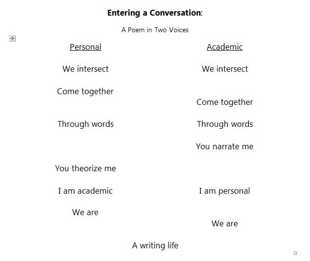 how to write a dialogue poem example