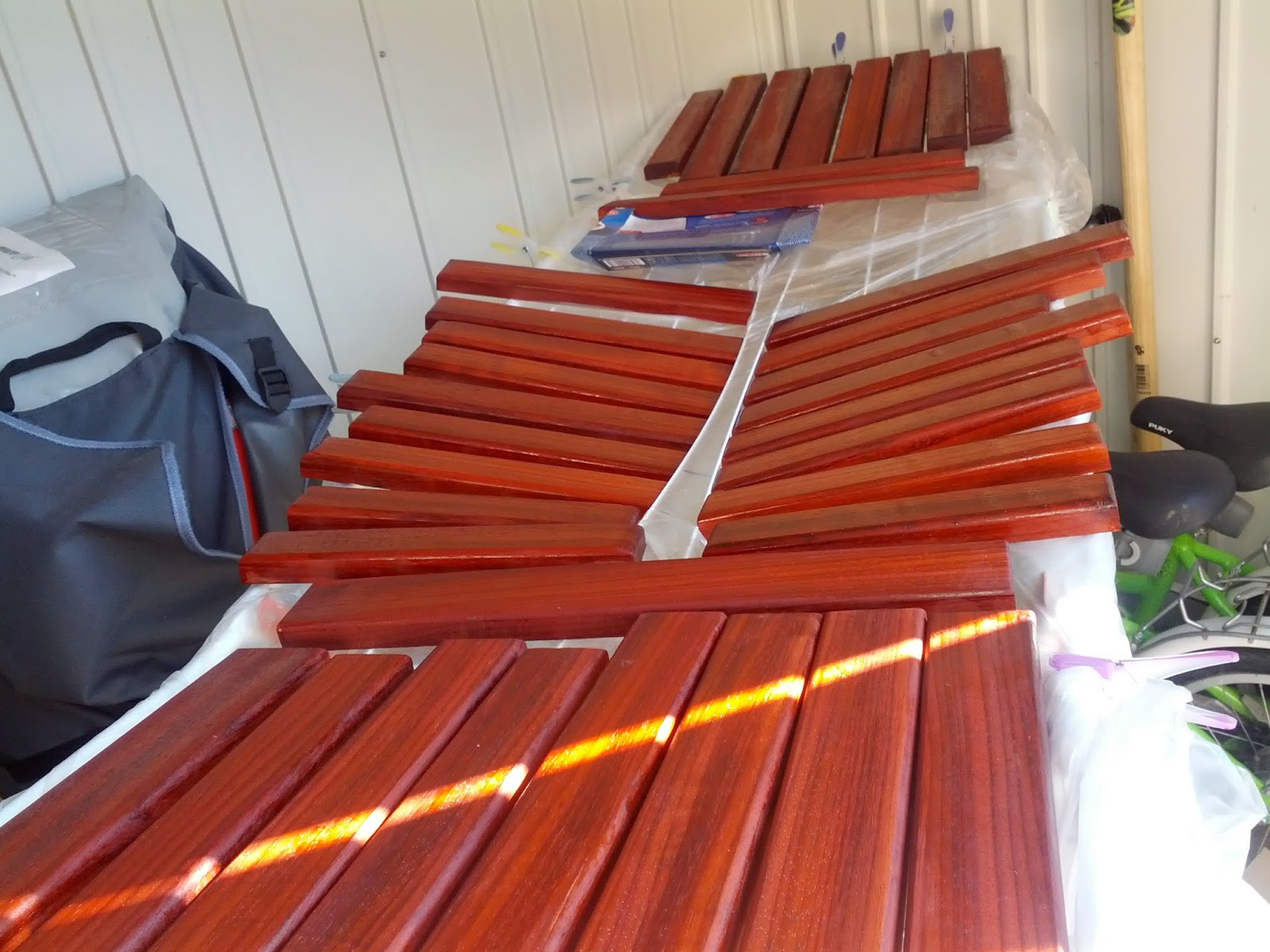 Building a 3 octave Marimba Bars ready for tuning...