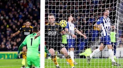 وولفرهامبتون يفرض التعادل الاجابي على فريق برايتون في الجولة 16 من الدوري الانجليزي