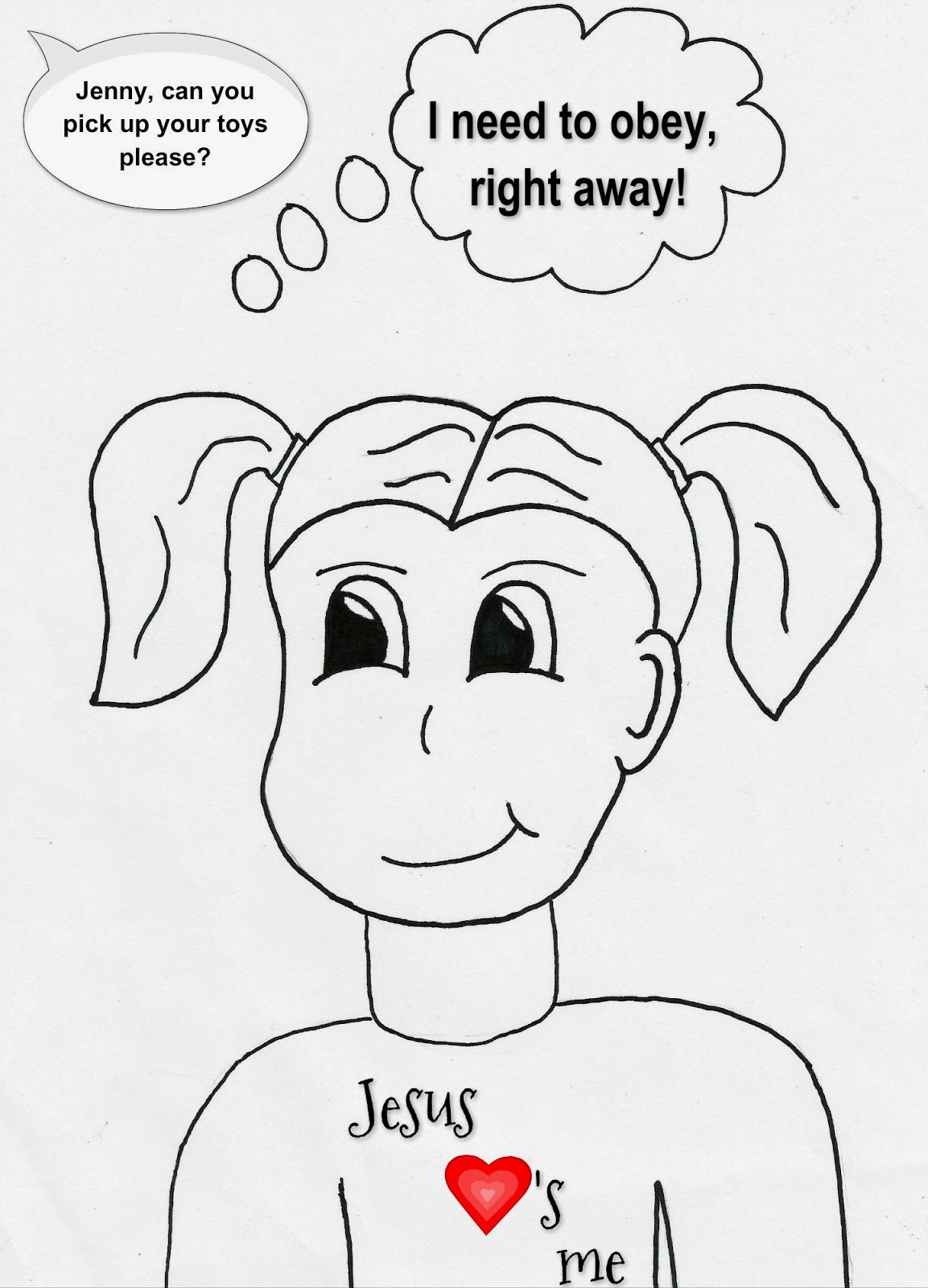 Obedience Coloring Pages For Children