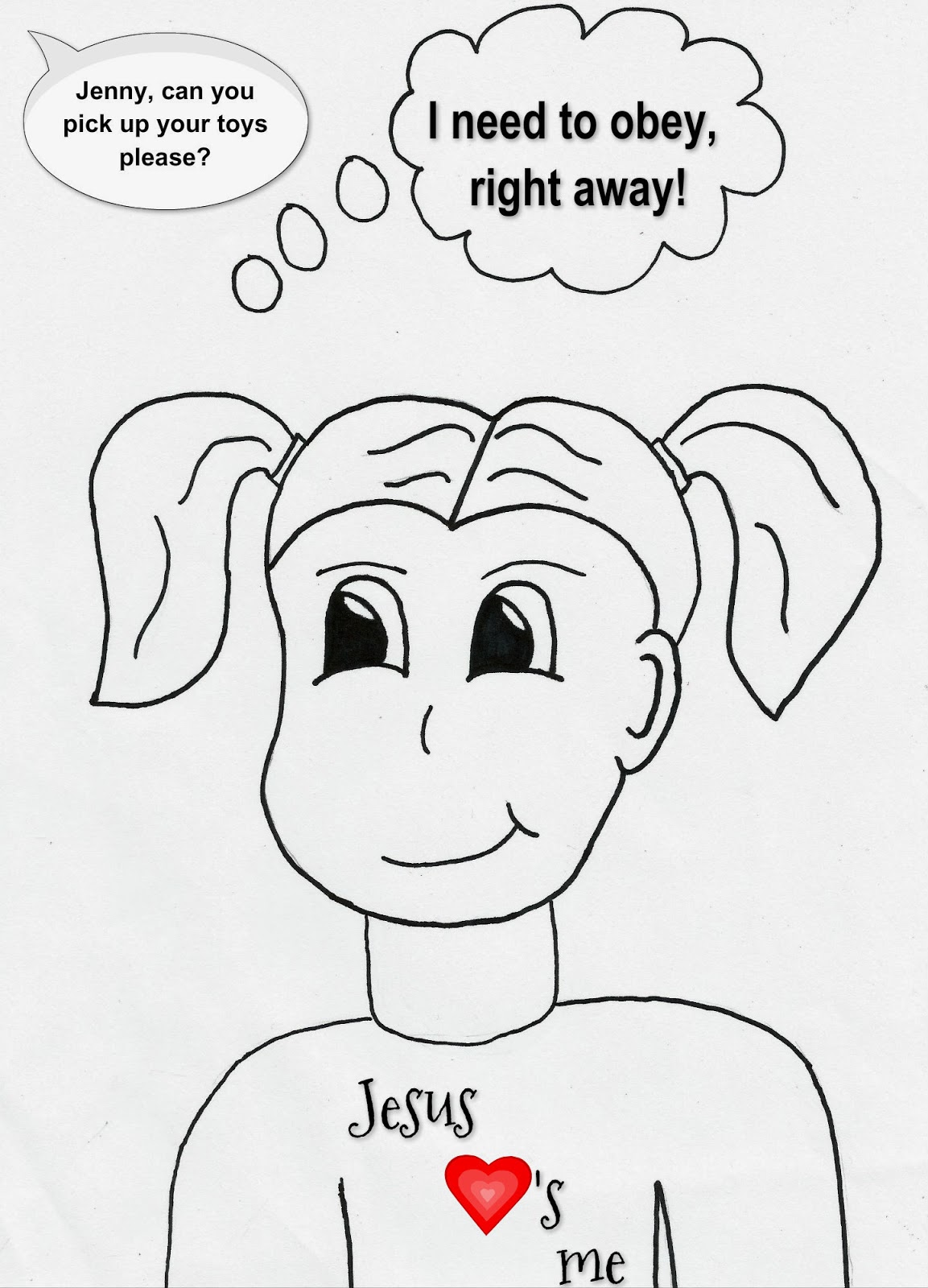 obedience coloring pages for children - photo #49