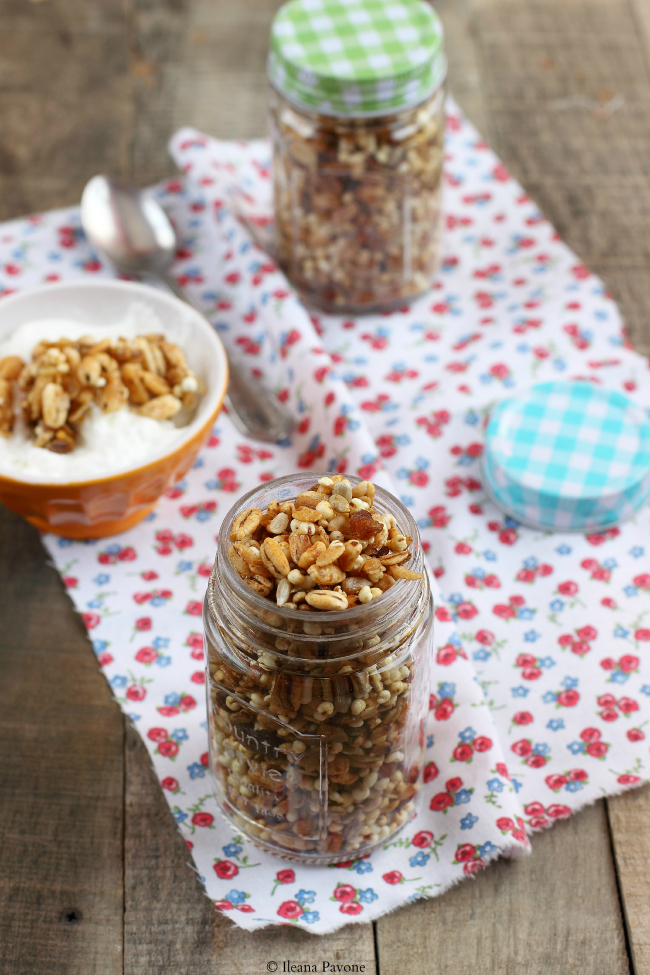 granola homemade ai cereali soffiati, vegan e senza zucchero