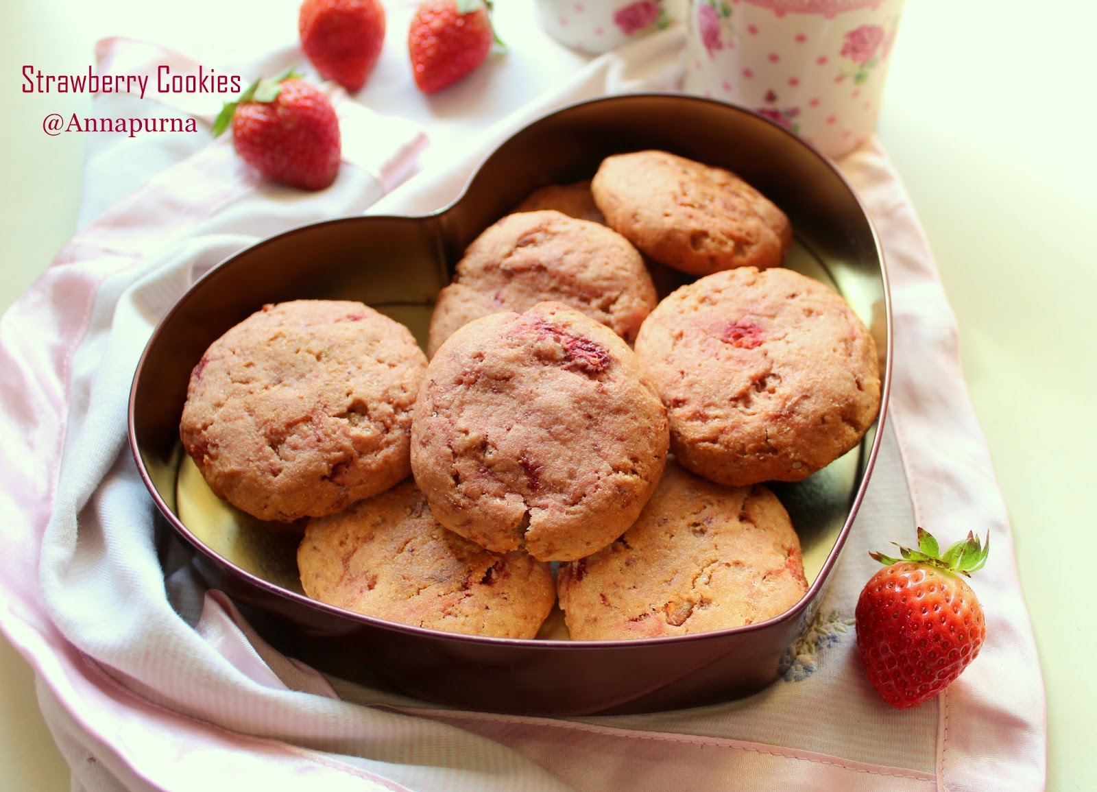 Dye Free Strawberry Cookies - The Whole Cook