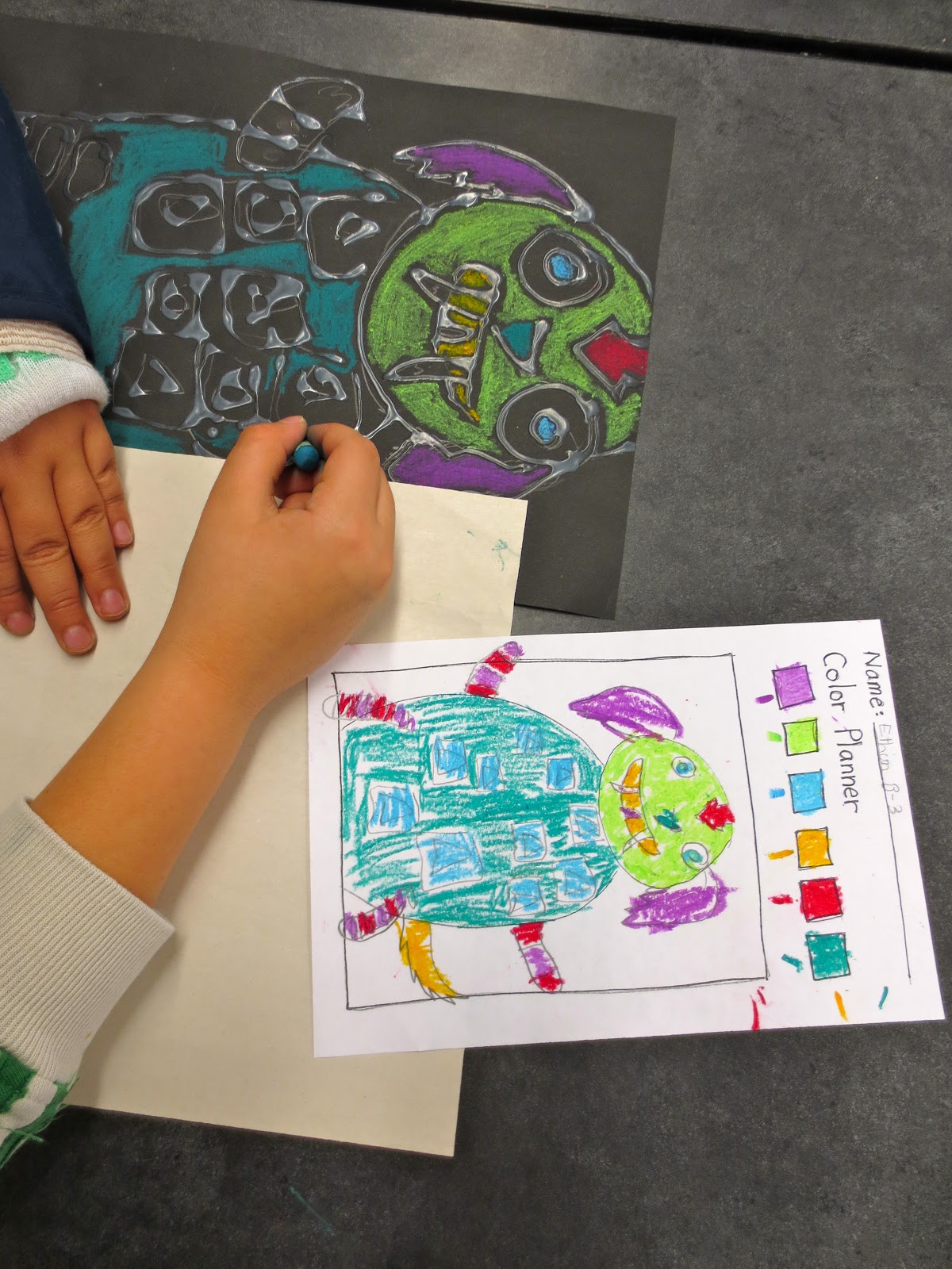 Zilker Elementary Art Class 3rd Grade Laurel Burch Cats & Dogs