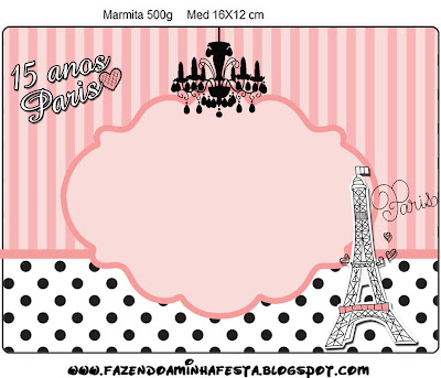 Topo de Bolo Debutante Torre Eiffel Paris
