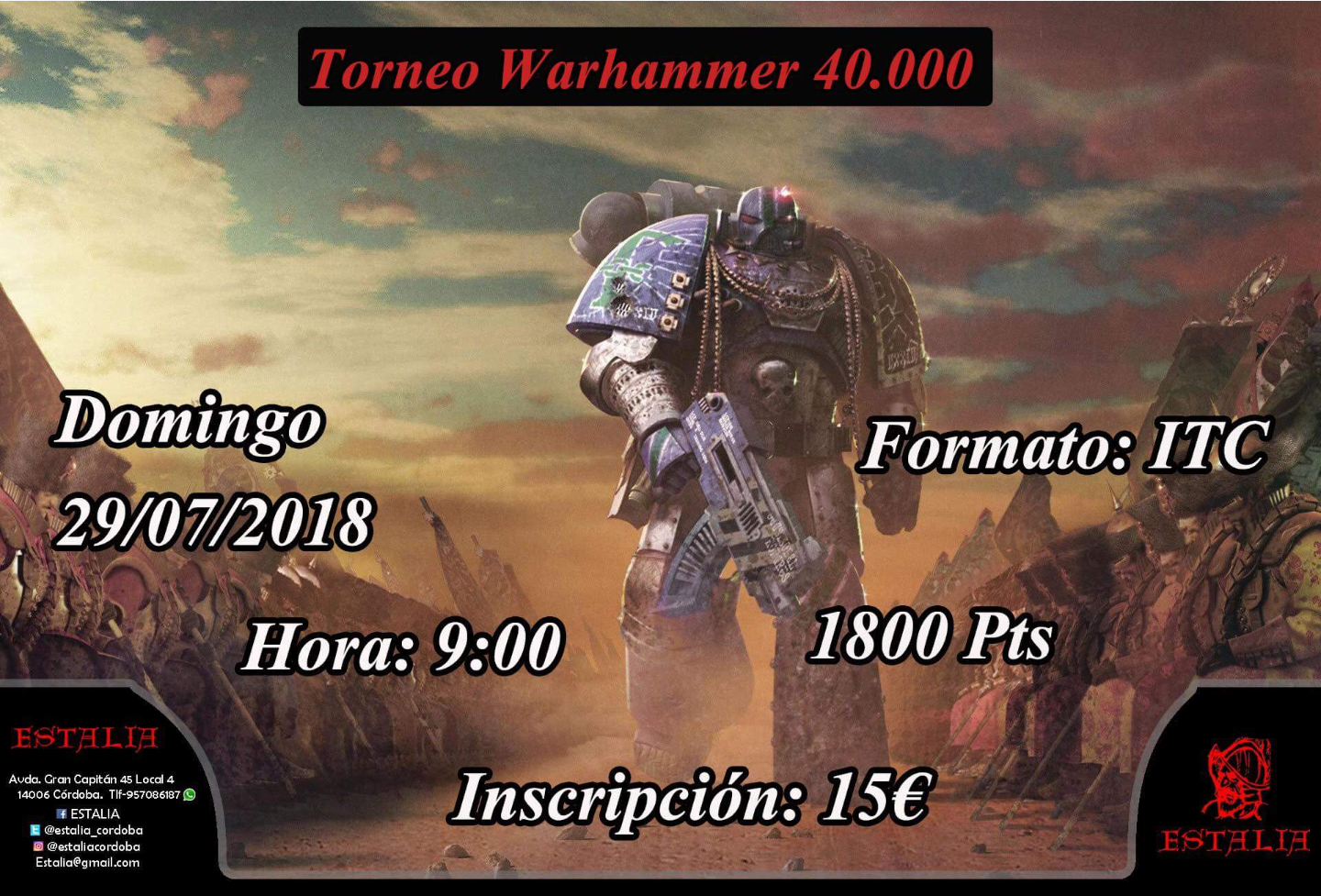 Caos desatado PreTorneo 40k De Valientes están las sepulturas llenas