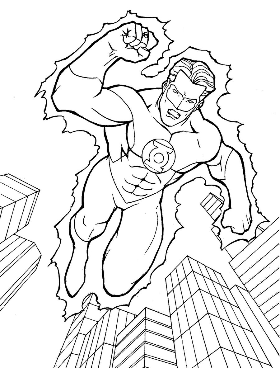 dc superheroes coloring pages - photo #23