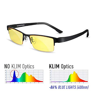  ⭐️KLIM Optics Brillen mit Blaulichtfilter – Hoher Schutz - Gaming Brillen für PC, Handy und Fernseher – Anti-Müdigkeit, Anti-Blaulicht, UV-Schutz [ Neue 2019 Version ] 