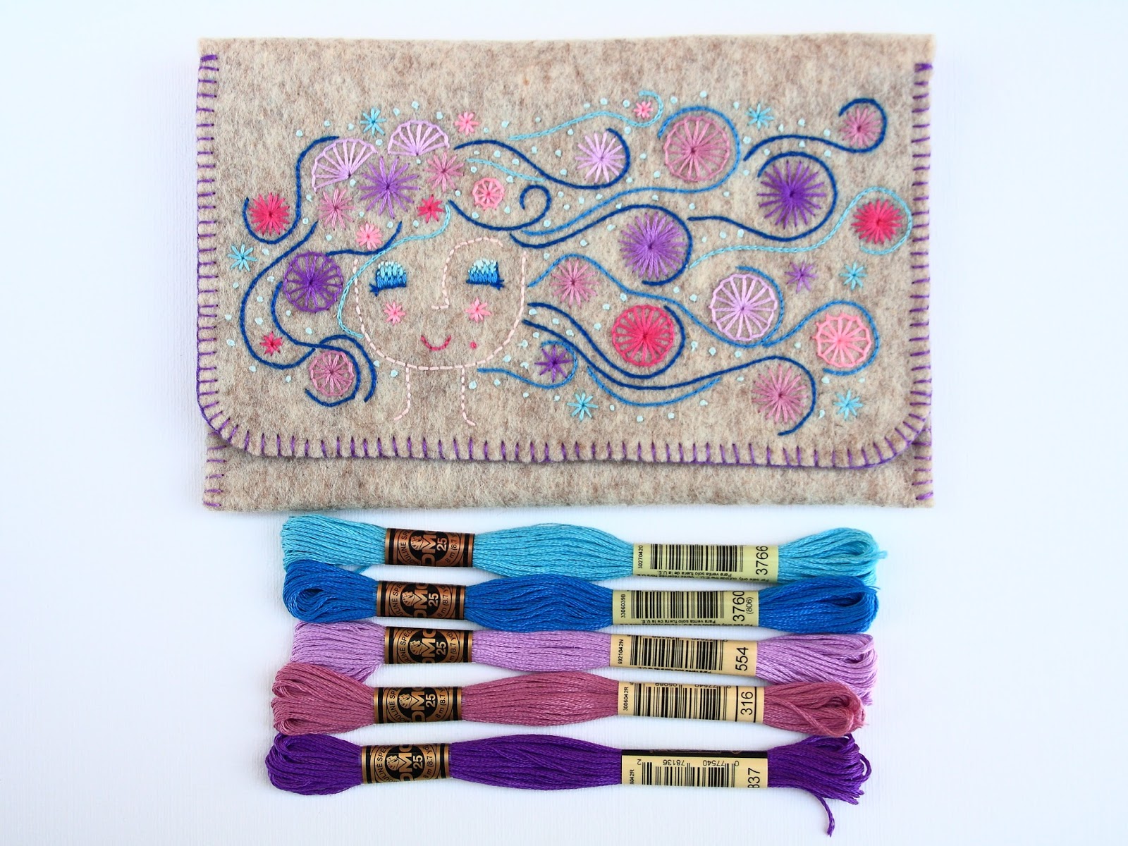 El de Dmc: Bordado sobre fieltro