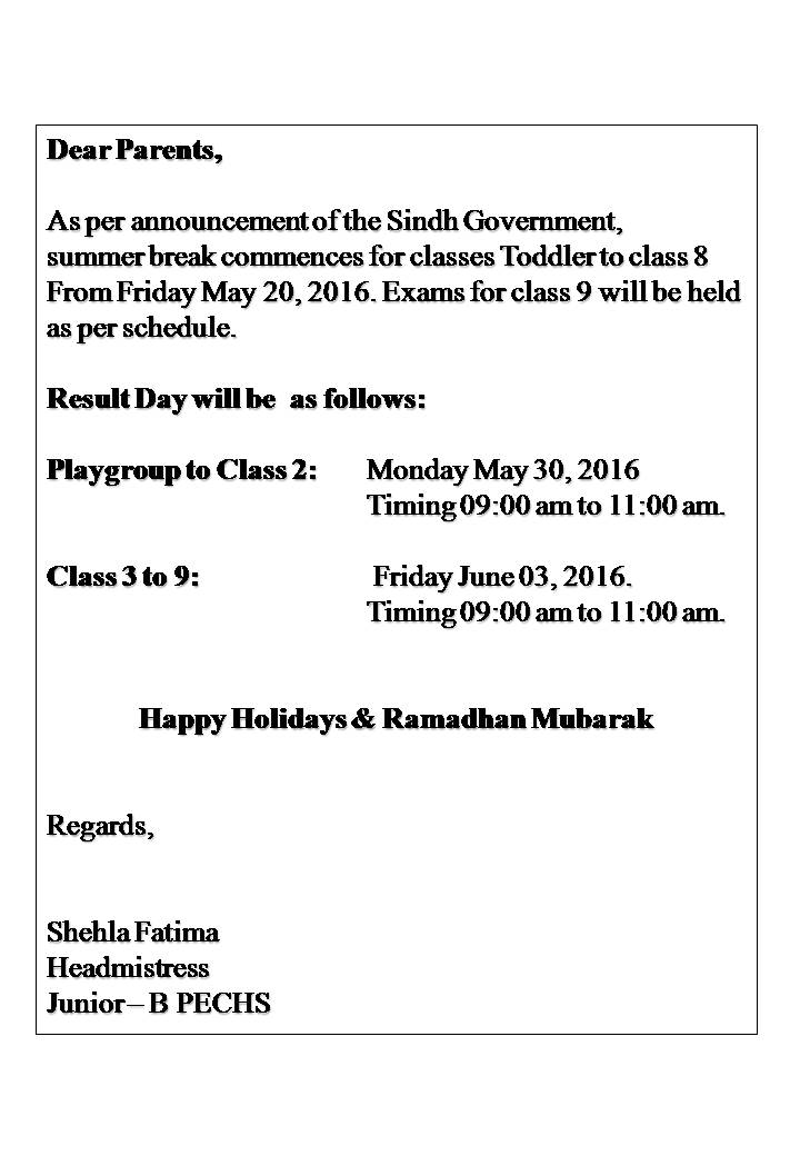 The City School Circular For Summer Break 2016 the-city-school-circular-for-summer-break-2016