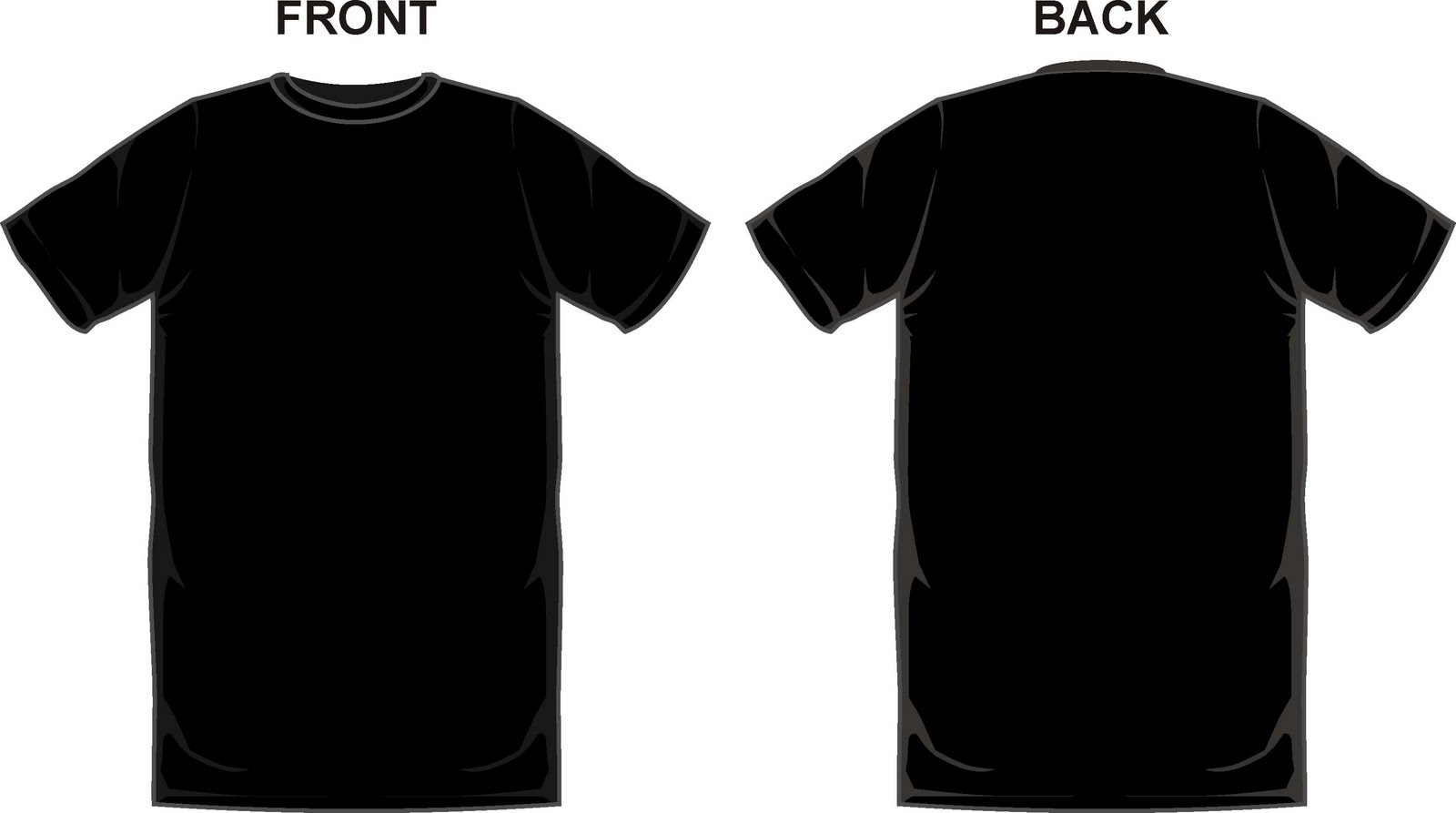 Download Blank Black T Shirt Design Template