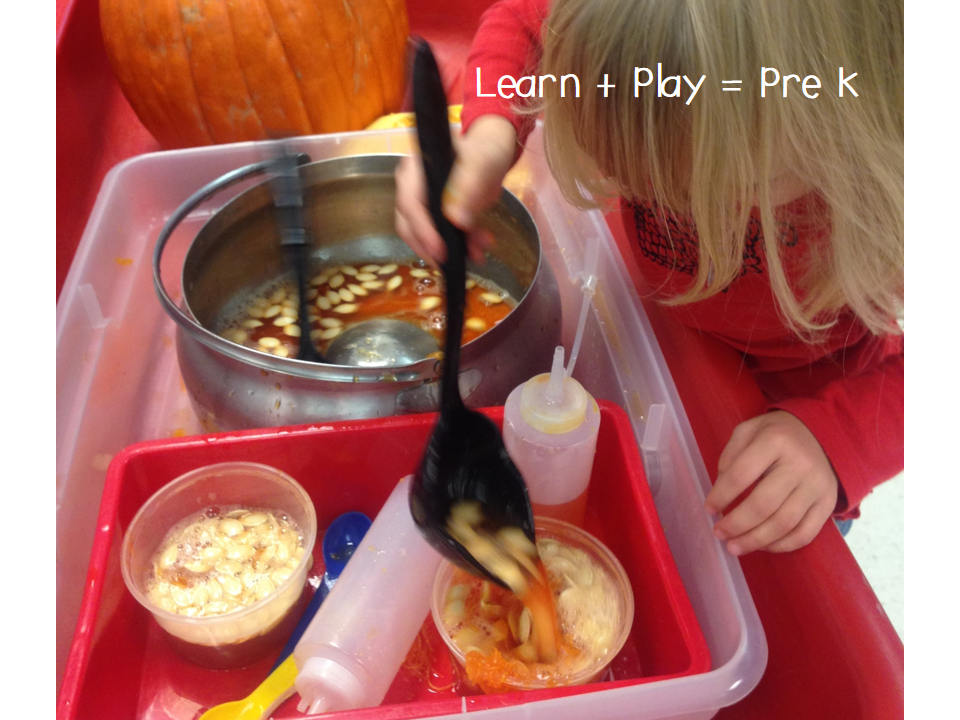 Learn + Play = Pre K Pumpkin Soup!