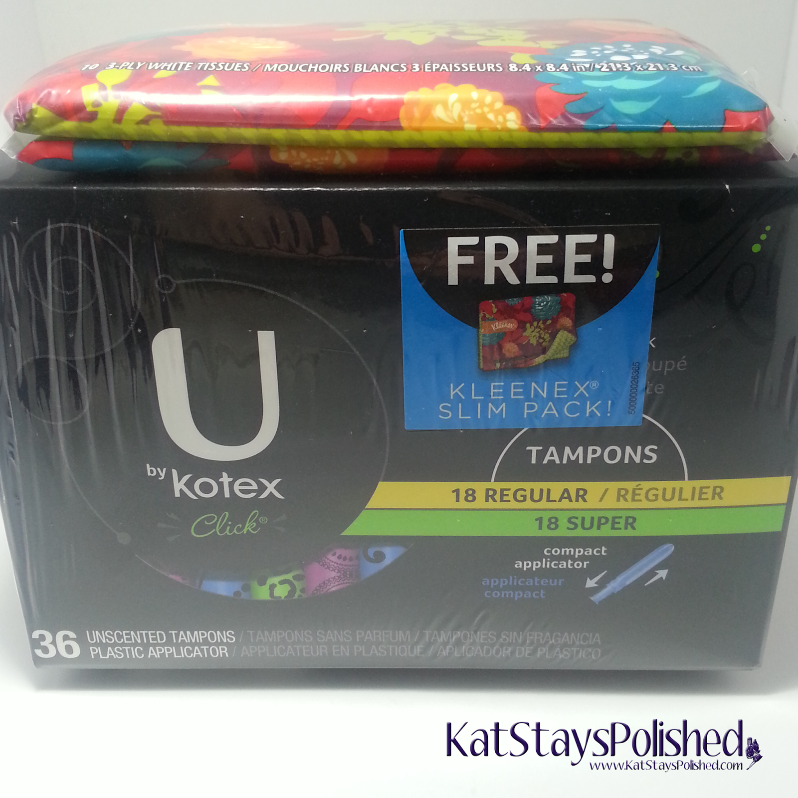 5 Must-Have Fall Essentials for Your Handbag - U by Kotex Click Tampons with Kleenex Sample at Walmart | Kat Stays Polished