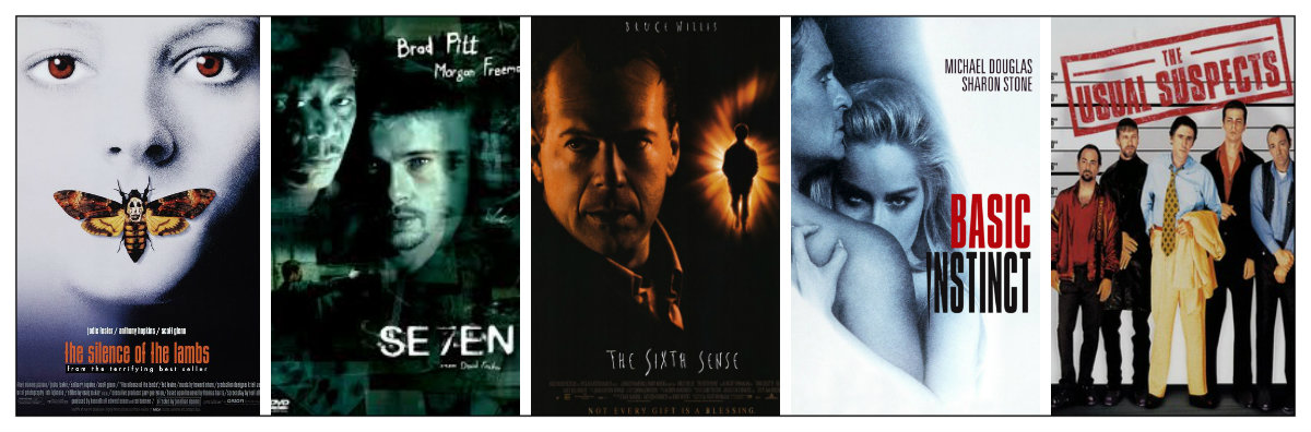 "Οι 5 καλυτερες ταινιες μυστηριου των 90' υστερα απο ψηφοφορια"