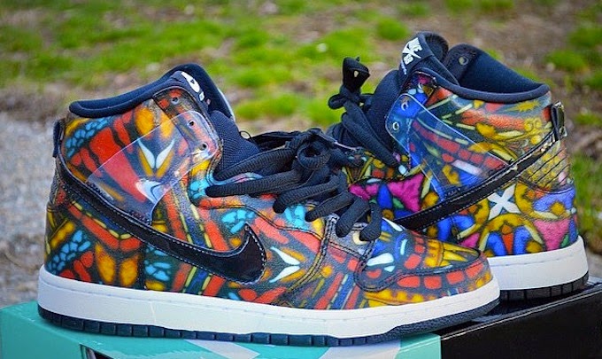 nike dunk stained glass