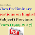 Wbcs Preliminary Questions on English Previous Years (1999-2017)