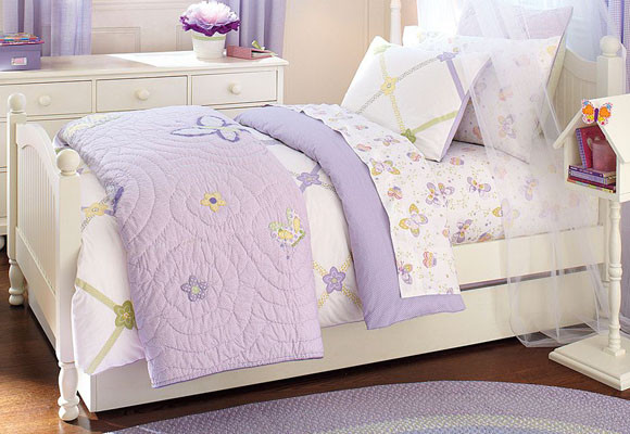 Dormitorio en color lila para las princesas de la casa ~ Decoracion de