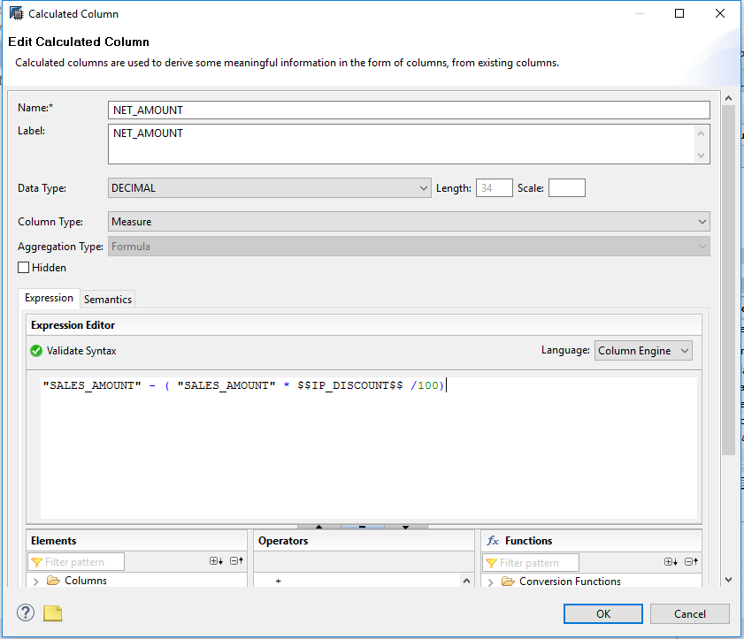 SAP HANA Variables/Input Parameters HANA