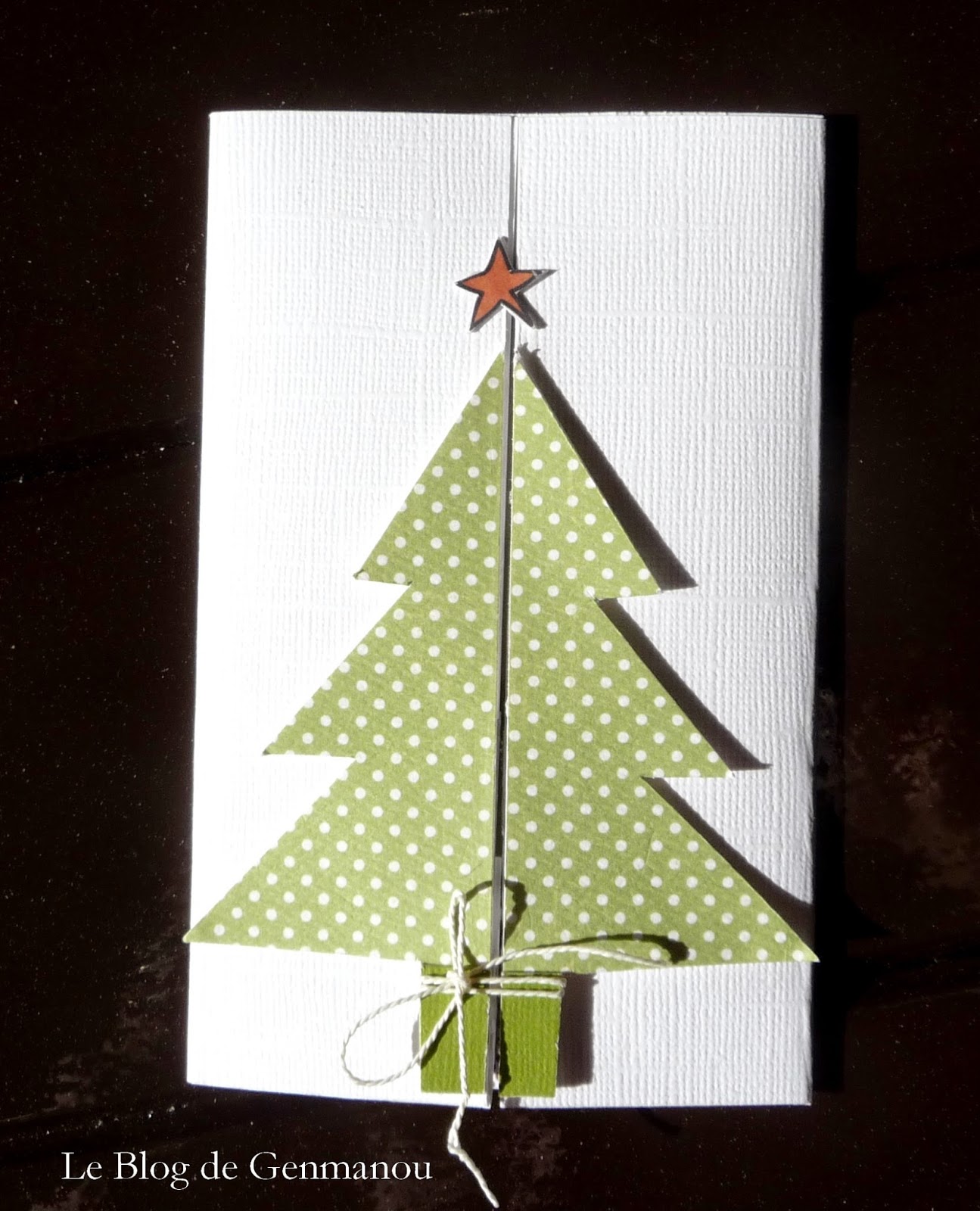 Le Blog de GENMANOU: Sapin de Noël: carte surprise