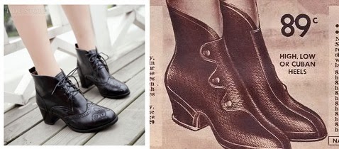 cheap 1940s style womens boots 