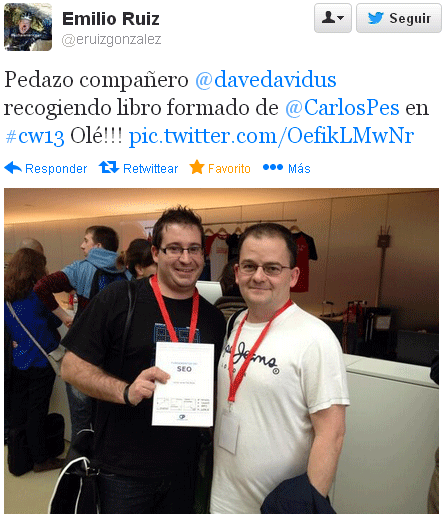 David Gómez y Carlos Pes en el Congreso Web