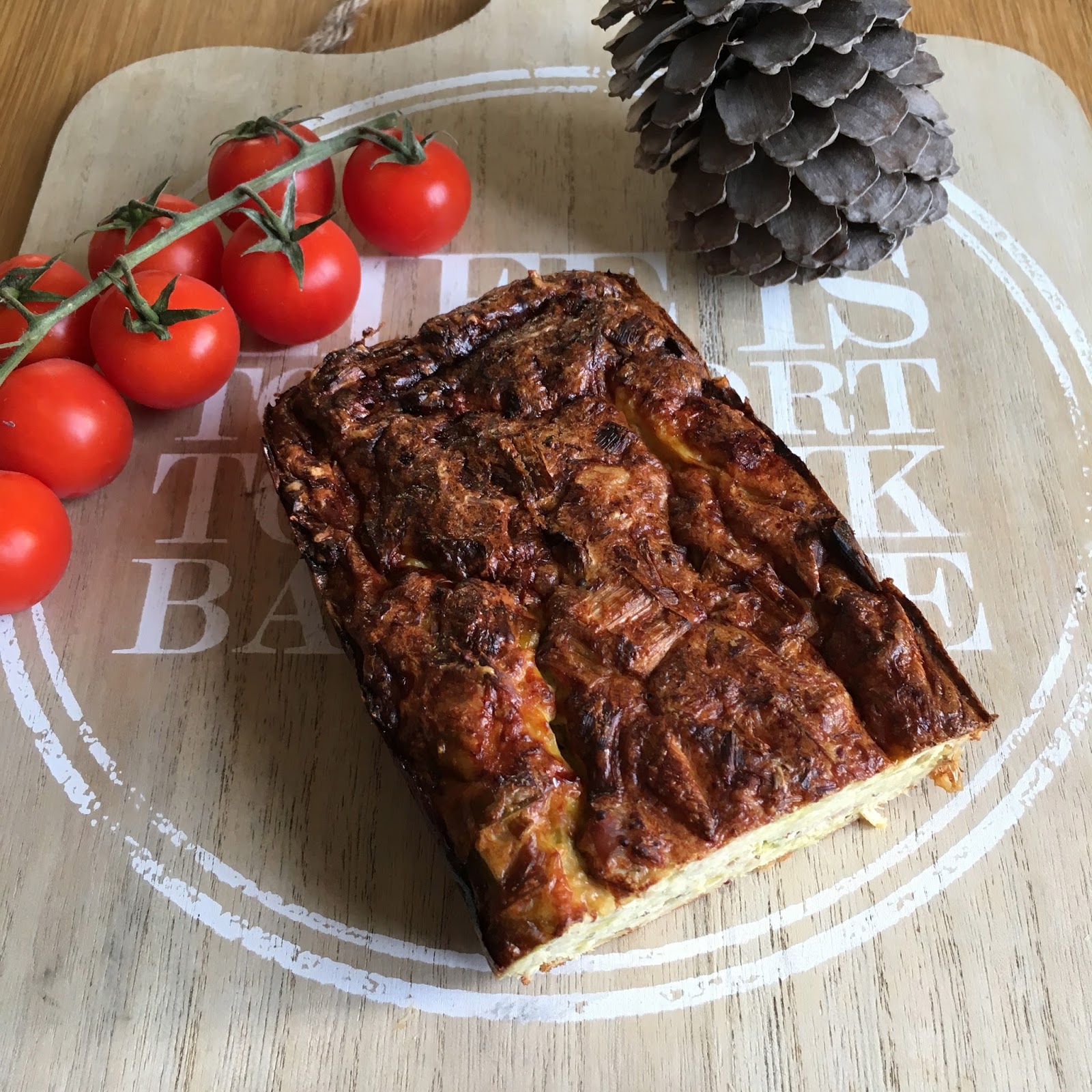 Terrine aux poireaux et au thon.