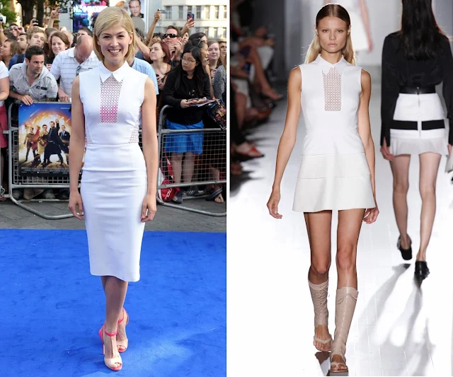 Rosamund Pike in Victoria Beckham (Spring 2013) - 'Te World's End' World Premiere