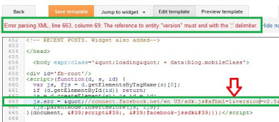 Blogger template Error parsing XML Blogger template Error parsing XML