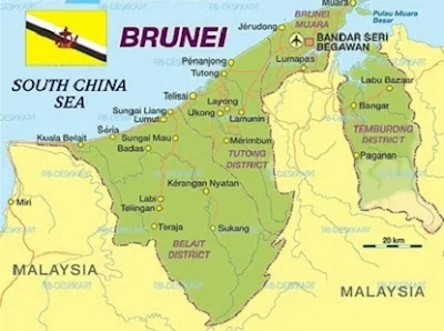 Letak astronomis dan geografis - Brunei Darussalam - berbagaireviews.com
