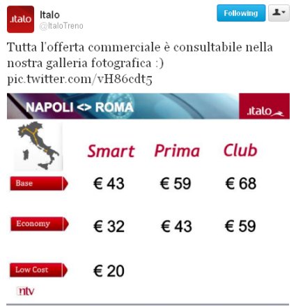 tariffe Italo