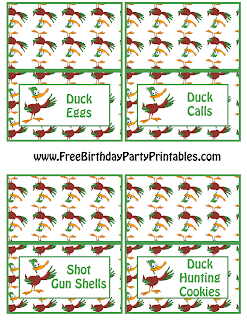 Duck Hunting Birthday Party Printables