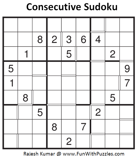 Consecutive Sudoku (Fun With Sudoku #86)