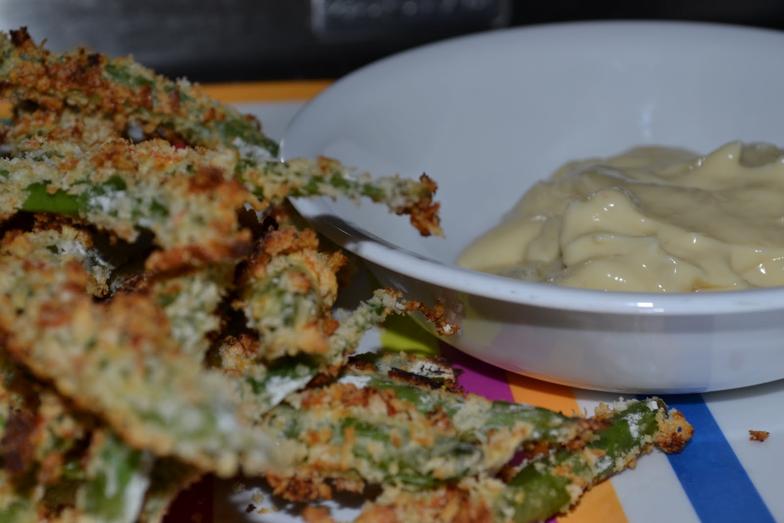 Ice Cream for Dinner Green Bean Fries and Roasted Garlic Dip