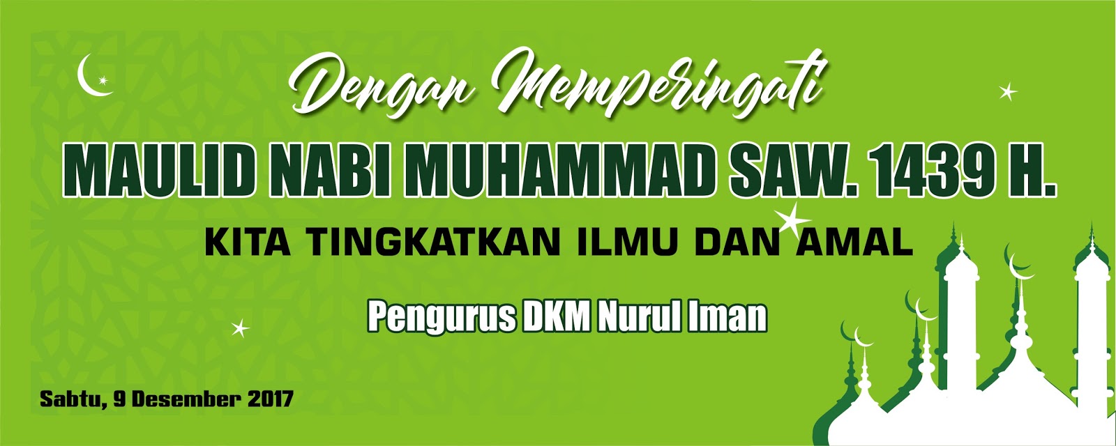 Download Template Spanduk Maulid Nabi Muhammad SAW 2017 CorelDRAW