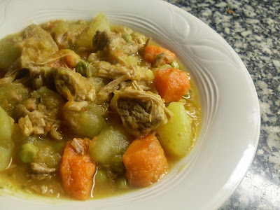 Potaje de carne con calabaza.