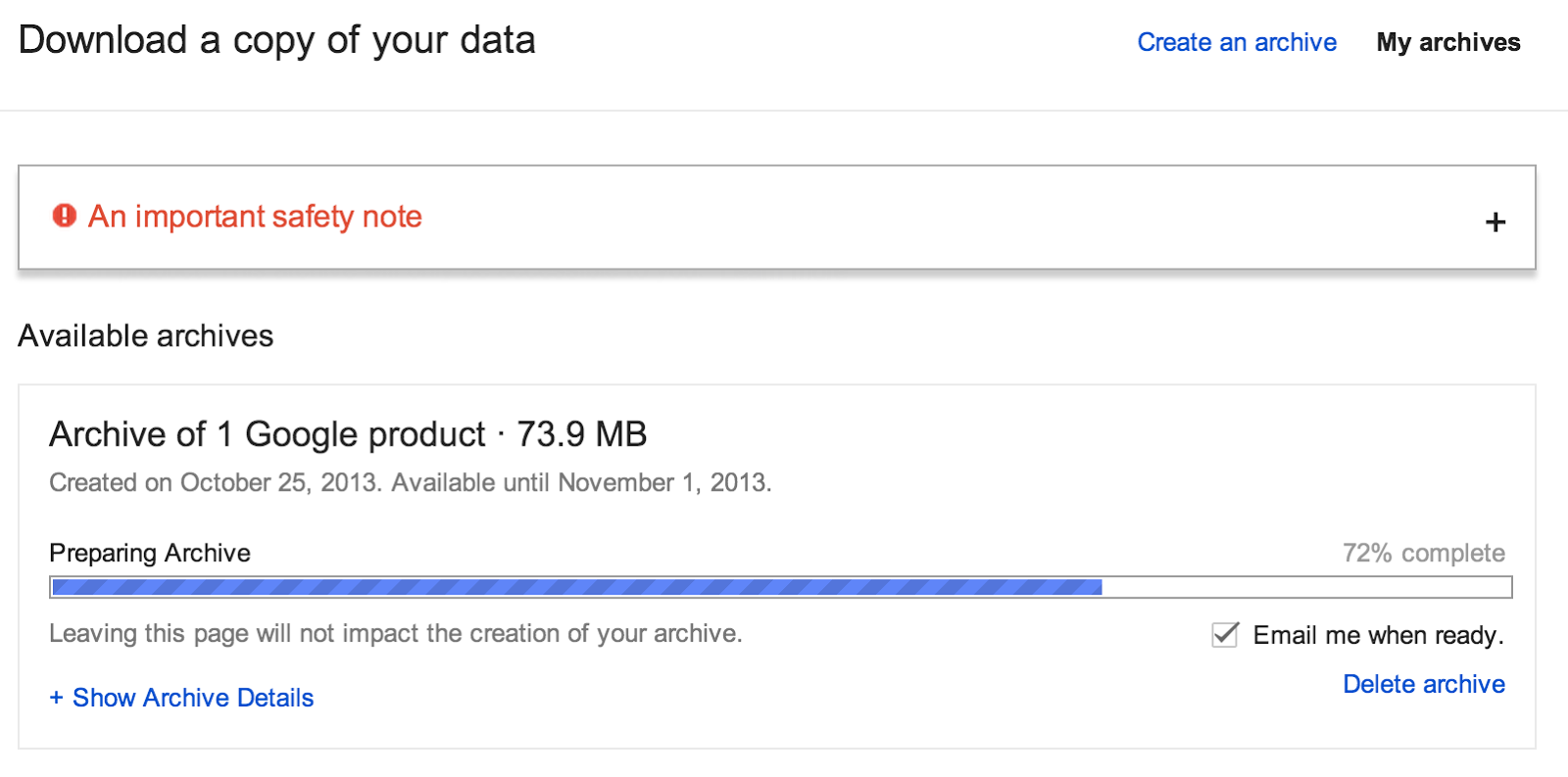 download all your google drive data