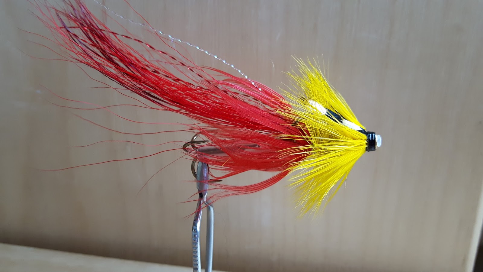 Salmon Fly Yellow and Red Pot Bellied Pig Salmon Fly Tay Salmon Fly