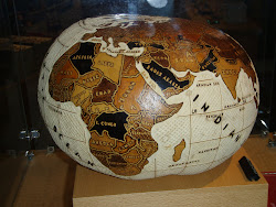 Globe of the World, carved from a calabash gourd, Museum of the American Indian, Washington DC