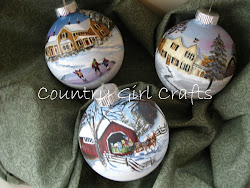 christmas glass handpainted ornaments crafts country