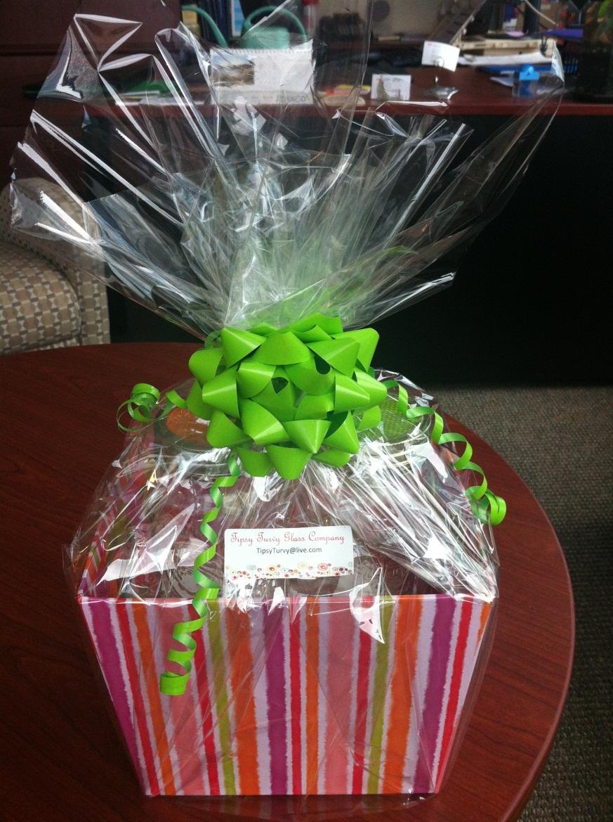 Tipsy Turvy Glassware Custom Gift Baskets for Every Occasion