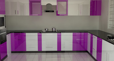 modern purple kitchen accessories cabinets designs wall paint color combinations 2019