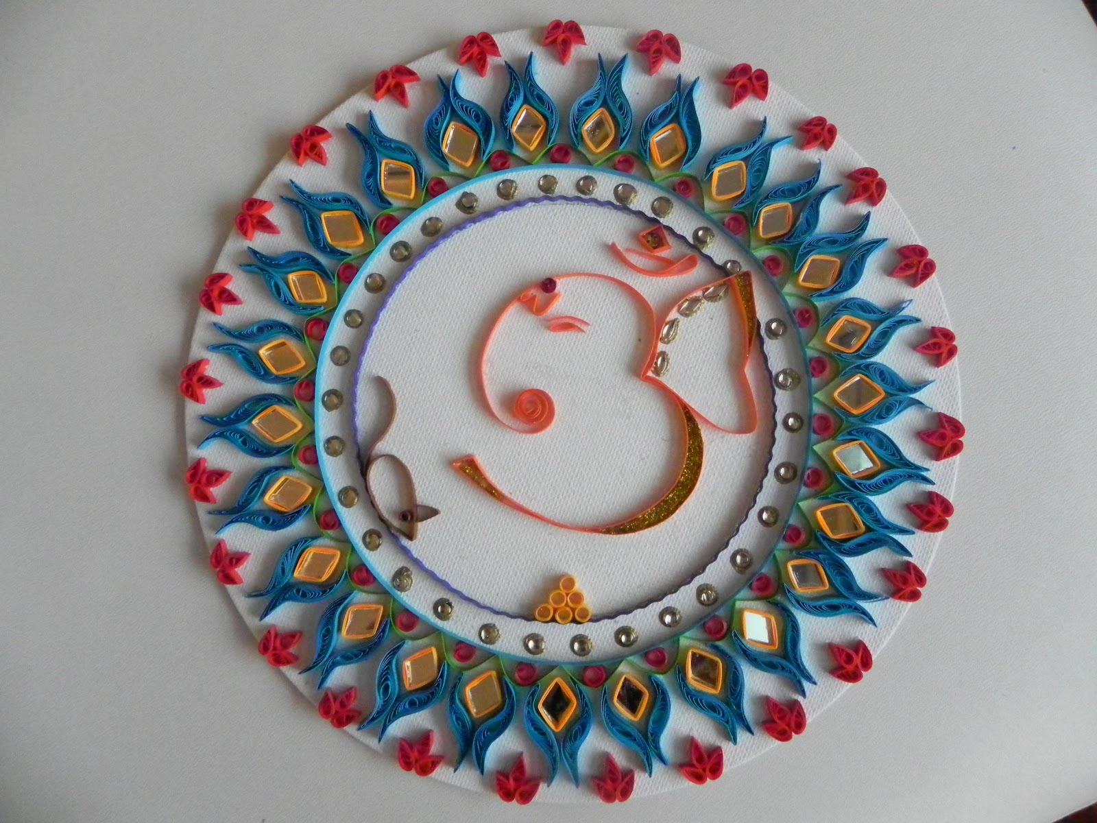 Smilingarts Om Ganesh quilled wall hanging