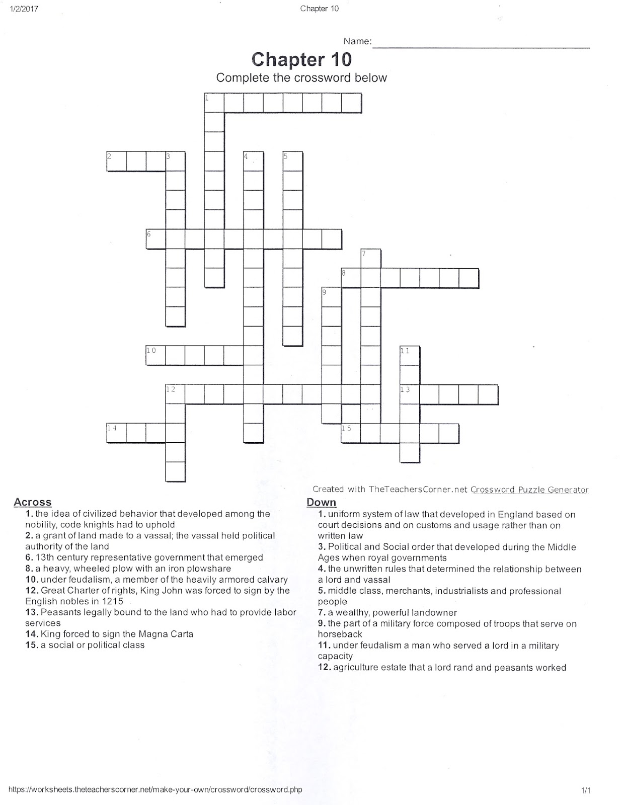 Medieval Europe: Word Search Puzzle - Student Handouts