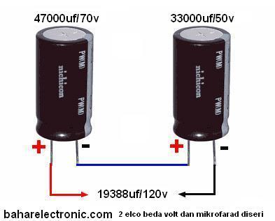Cara Menambah Volt Dan Mikrofarad Elco Atau Kapasitor Bahar Electronic