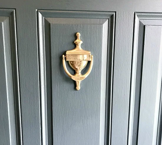 how to shine a brass door knocker and paint the front door