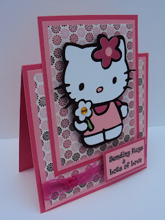 Crafted With Love By Karen: Hello Kitty Card and Post-It-Note Holder