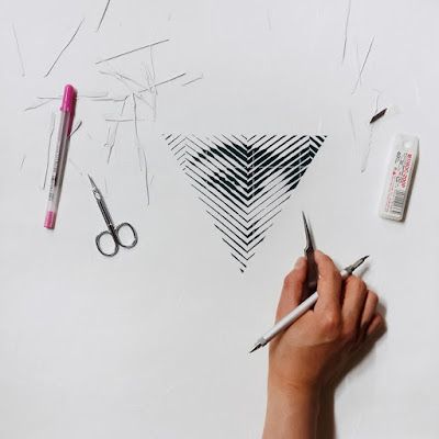 Yoo Hyun , retratos hiperrealistas cortados del papel