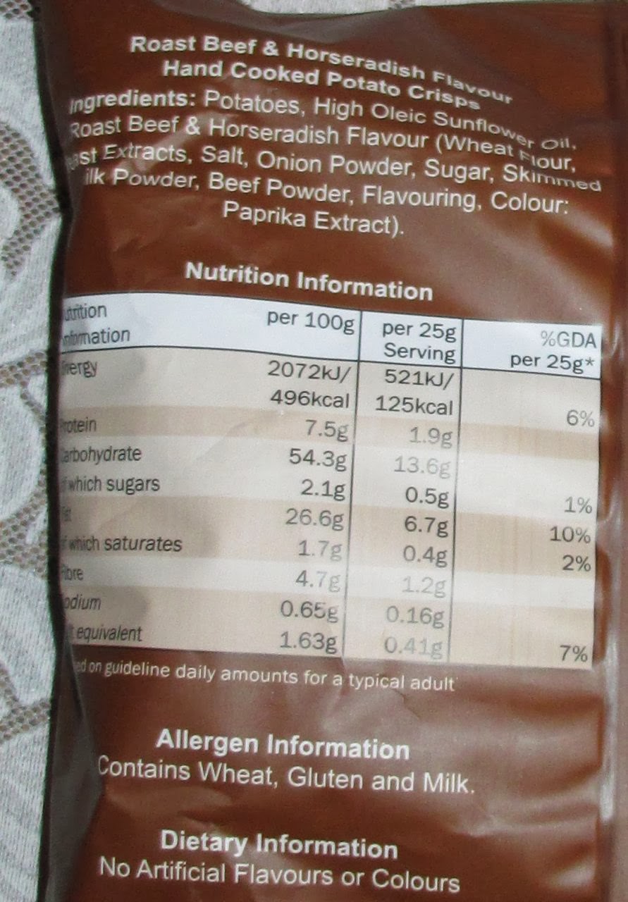 FOODSTUFF FINDS Jackson's Roast Beef & Horseradish Hand Cooked Crisps (Aldi) [By SpectreUK]