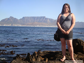 Table Mountain e Cidade do Cabo vistas da Robben Island
