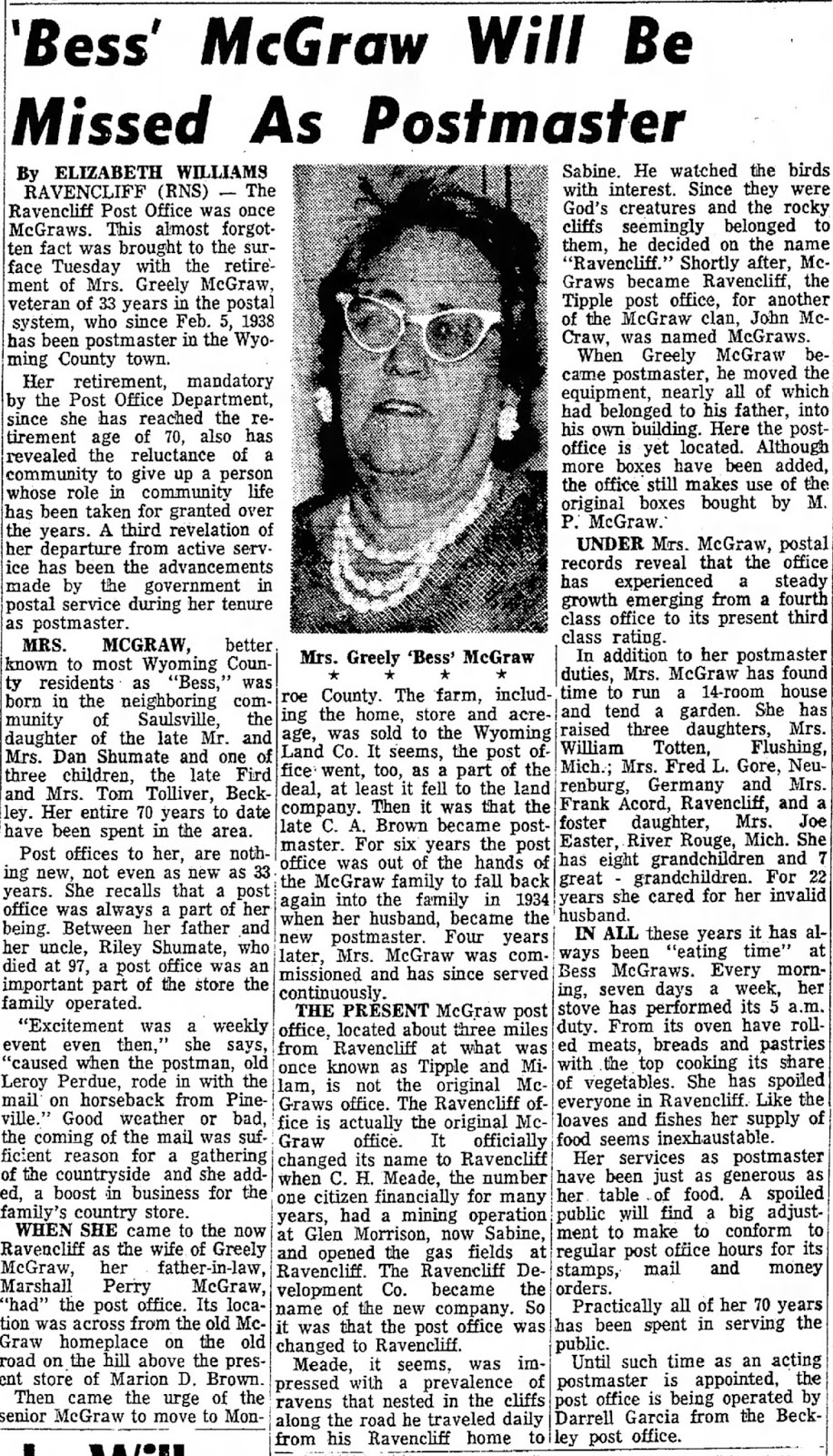 The McGraw Family Reunion (WV) Blog 2014